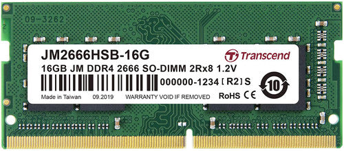 Transcend JetRam 16GB DDR4 PC4-21300 2666Mhz SO-DIMM CL19 1.2V Transcend JetRam 16GB DDR4 PC4-21300 2666Mhz SO-DIMM CL19 1.2V
